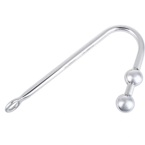 Pleasurable Two Stainless Anal Hook Steel Balls 4417 0903
